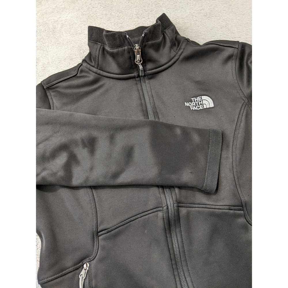 The North Face Full Zip Jacket Women's Small S Black Fleece Athletic Softshell